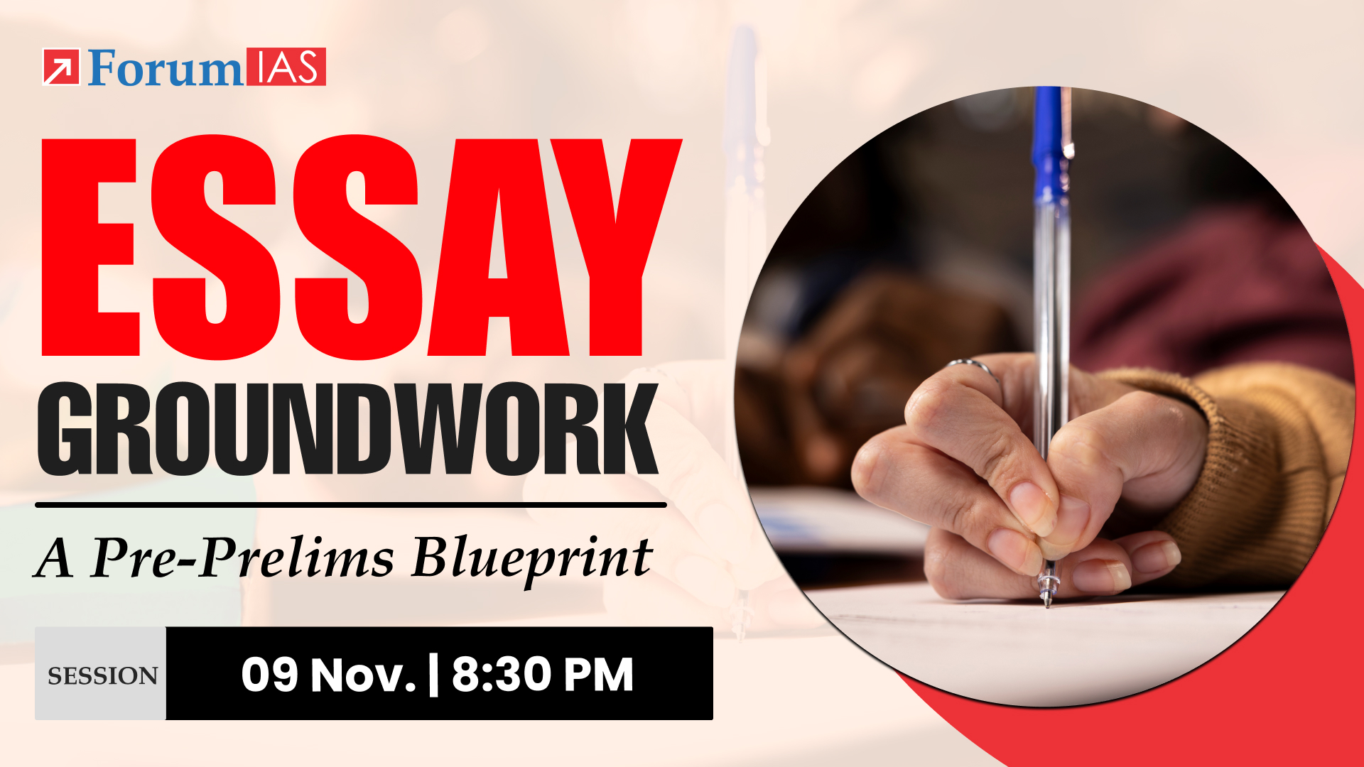 Essay Groundwork : A Pre-Prelims Blueprint Session